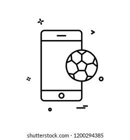 mobile football icon vector design