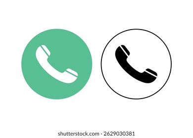 Mobile friendly call and contact icons, mobile phone icons, smartphone call icons