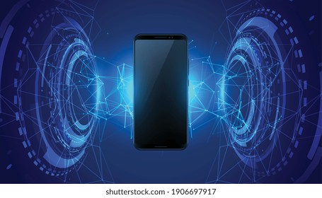 mobile futuristic technology concept background design