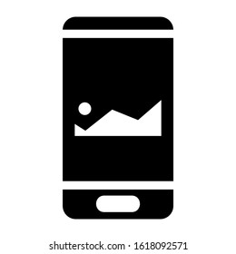 mobile gallery icon isolated sign symbol vector illustration - high quality black style vector icons
