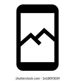 mobile gallery icon isolated sign symbol vector illustration - high quality black style vector icons
