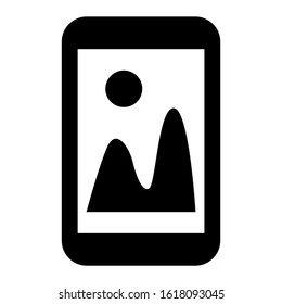 mobile gallery icon isolated sign symbol vector illustration - high quality black style vector icons
