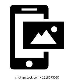 mobile gallery icon isolated sign symbol vector illustration - high quality black style vector icons
