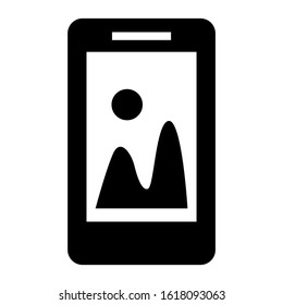 mobile gallery icon isolated sign symbol vector illustration - high quality black style vector icons
