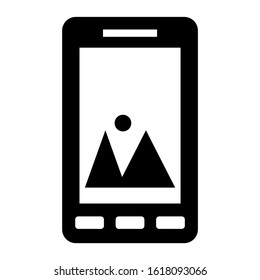 mobile gallery icon isolated sign symbol vector illustration - high quality black style vector icons
