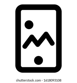 mobile gallery icon isolated sign symbol vector illustration - high quality black style vector icons
