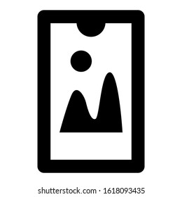 mobile gallery icon isolated sign symbol vector illustration - high quality black style vector icons
