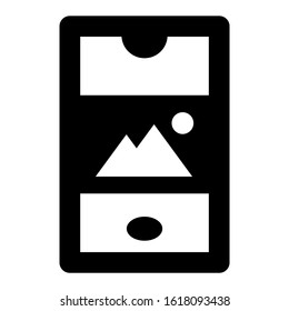 mobile gallery icon isolated sign symbol vector illustration - high quality black style vector icons
