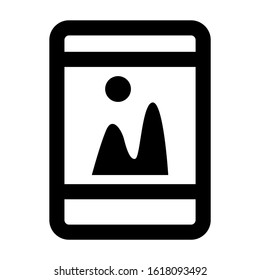 mobile gallery icon isolated sign symbol vector illustration - high quality black style vector icons
