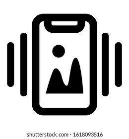 mobile gallery icon isolated sign symbol vector illustration - high quality black style vector icons
