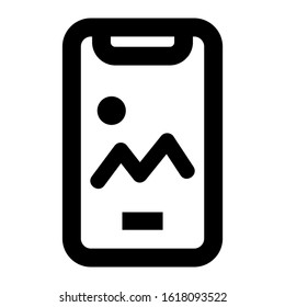 mobile gallery icon isolated sign symbol vector illustration - high quality black style vector icons
