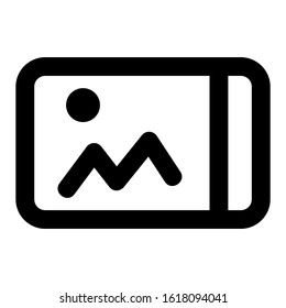 mobile gallery icon isolated sign symbol vector illustration - high quality black style vector icons
