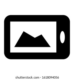 mobile gallery icon isolated sign symbol vector illustration - high quality black style vector icons
