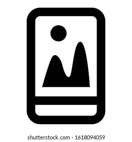 mobile gallery icon isolated sign symbol vector illustration - high quality black style vector icons
