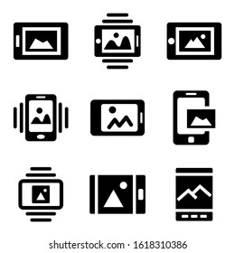 mobile gallery icon isolated sign symbol vector illustration - Collection of high quality black style vector icons
