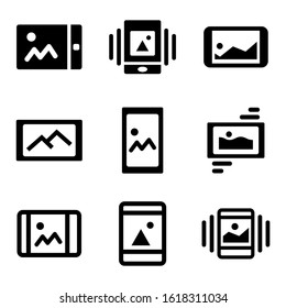 mobile gallery icon isolated sign symbol vector illustration - Collection of high quality black style vector icons
