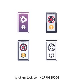 icono de juego móvil, vector e ilustración