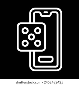 mobile gambling icon vector outline
