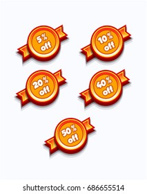 Mobile Game 2D Assets - Discount Badges