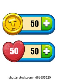 Mobile Game 2D Assets -  Map UI Buttons