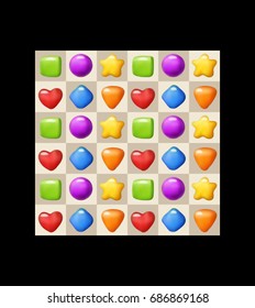 Mobile Game Assets - Match 3 - Candy