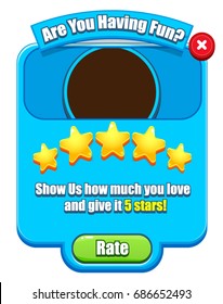 Mobile Game Assets - Pop Up Window -Rate Us - Easy to Use