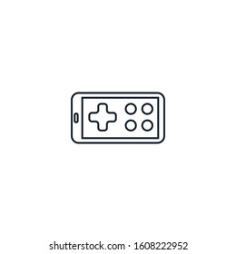 Mobile game creative icon. From Gaming icons collection. Isolated Mobile game sign on white background