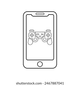 Mobile Game Icon Line Vector graphics