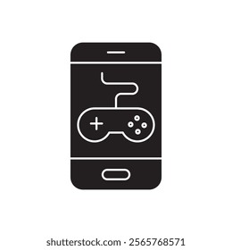 Mobile Game icon Vector flat thin line illustration