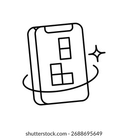Ícone de jogo móvel com fundo branco vetor ilustração stock