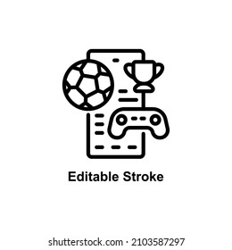 mobile game icons designed in outline style in editable strokes for mobile app icon themes