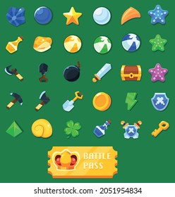 Mobile game icons and props pack