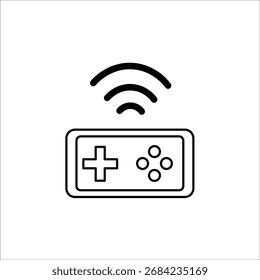 ícones de jogos móveis. vetor de linha simples