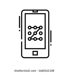 Mobile game line icon, concept sign, outline vector illustration, linear symbol.