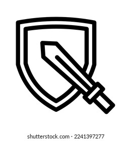 mobile game line icon illustration vector graphic