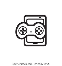 Mobile game logo symbol icon, vector illustration design