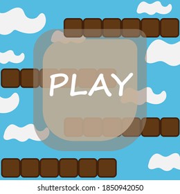 Mobile game play screen vector design