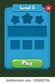 Mobile Game Ui Level Completed Screen Stock Vector (Royalty Free) 532692736