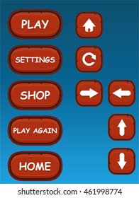 Mobile Game User Interface Buttons Assets