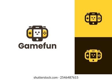 design de logotipo de vetor de jogo para portáteis