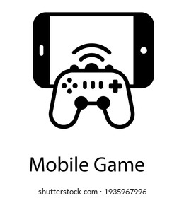 Mobile Game Vector Trendy Icon Of Online Game 