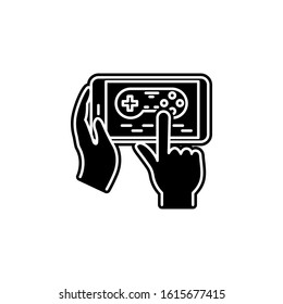mobile games icon. Simple glyph, flat vector of game development icons for ui and ux, website or mobile application
