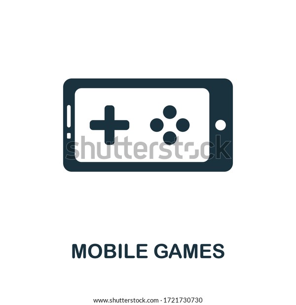 Mobile\
Games icon from video games collection. Simple line Mobile Games\
icon for templates, web design and\
infographics