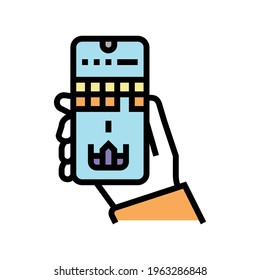 mobile games mens leisure color icon vector. mobile games mens leisure sign. isolated symbol illustration