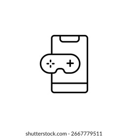 Experiencia de juego móvil mostrada a través de elegante Ilustración vectorial minimalista