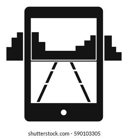 Mobile gaming icon. Simple illustration of mobile gaming vector icon for web