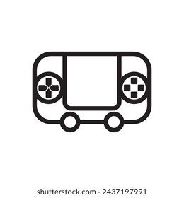 Mobile gaming symbol icon logo design vector illustration