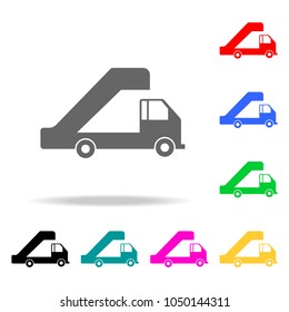 mobile gangway for aircraft icon. Elements of Airport multi colored icons. Premium quality graphic design icon. Simple icon for websites, web design, mobile app, info graphics on white background