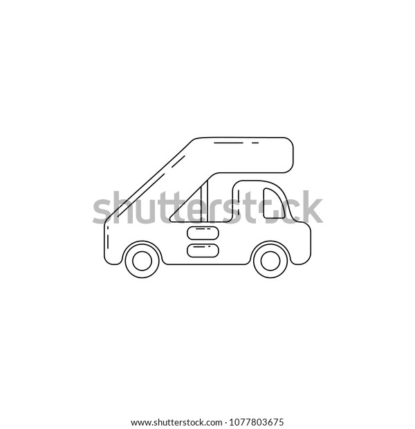 mobile\
gangway illustration. Element of airport for mobile concept and web\
apps. Thin line illustration of mobile gangway can be used for web\
and mobile. Premium icon on white\
background