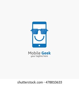 Mobile geek Logo Design Template. Great for company emblem and Logo. Vector illustration